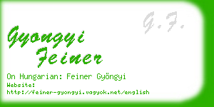 gyongyi feiner business card