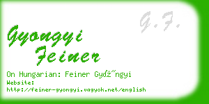 gyongyi feiner business card
